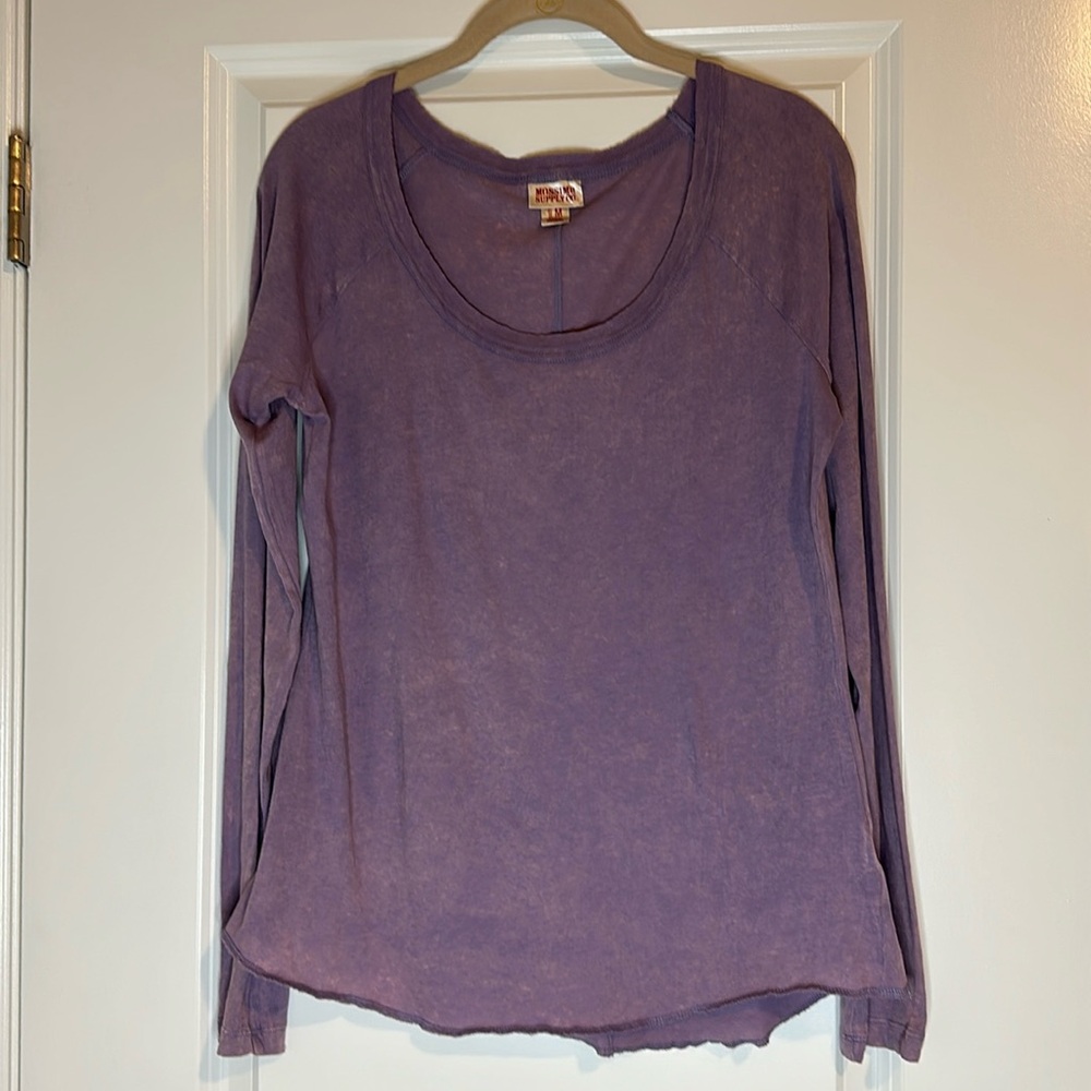 Massimo supply company women’s size medium scoop neck long sleeve T-shirt purple